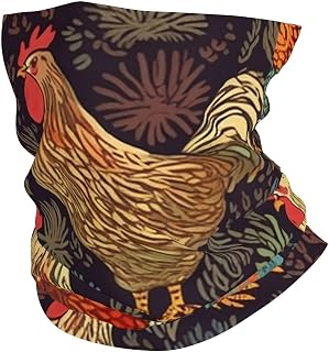 Winter Neck Warmer for Men Women, Chicken Print Face Mask Scarf UV Protection Ski Neck Gaiter Breathable Face Cover Windproof Hiking Bandana, Balaclava, Headband, Head Wrap