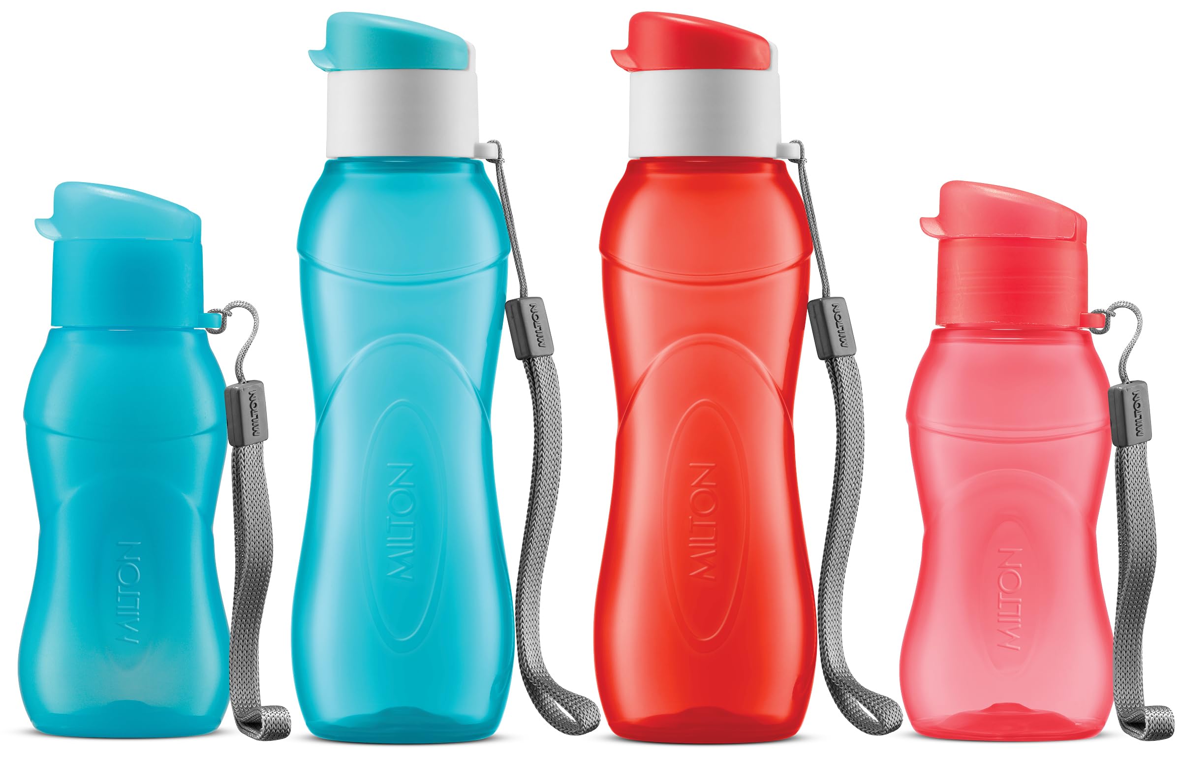 MILTON 4 pack 6 and 12 oz Kids Water Bottle for School Leak Free Flip Lid- Portable Small