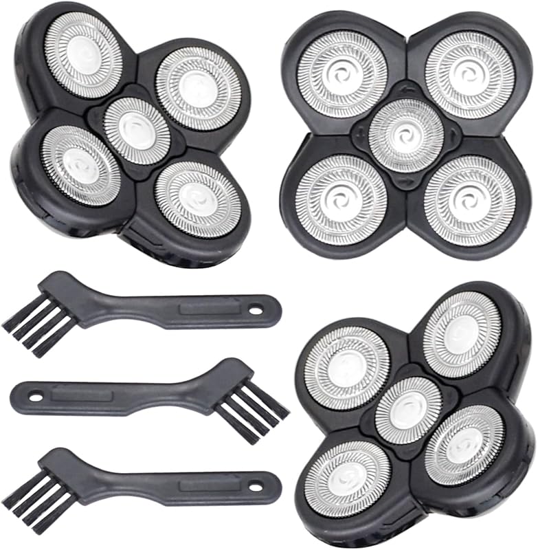 Cabeças de reposição com 5 lâminas compatíveis com Freebird, pacote com 3 e 3 escovas de limpeza