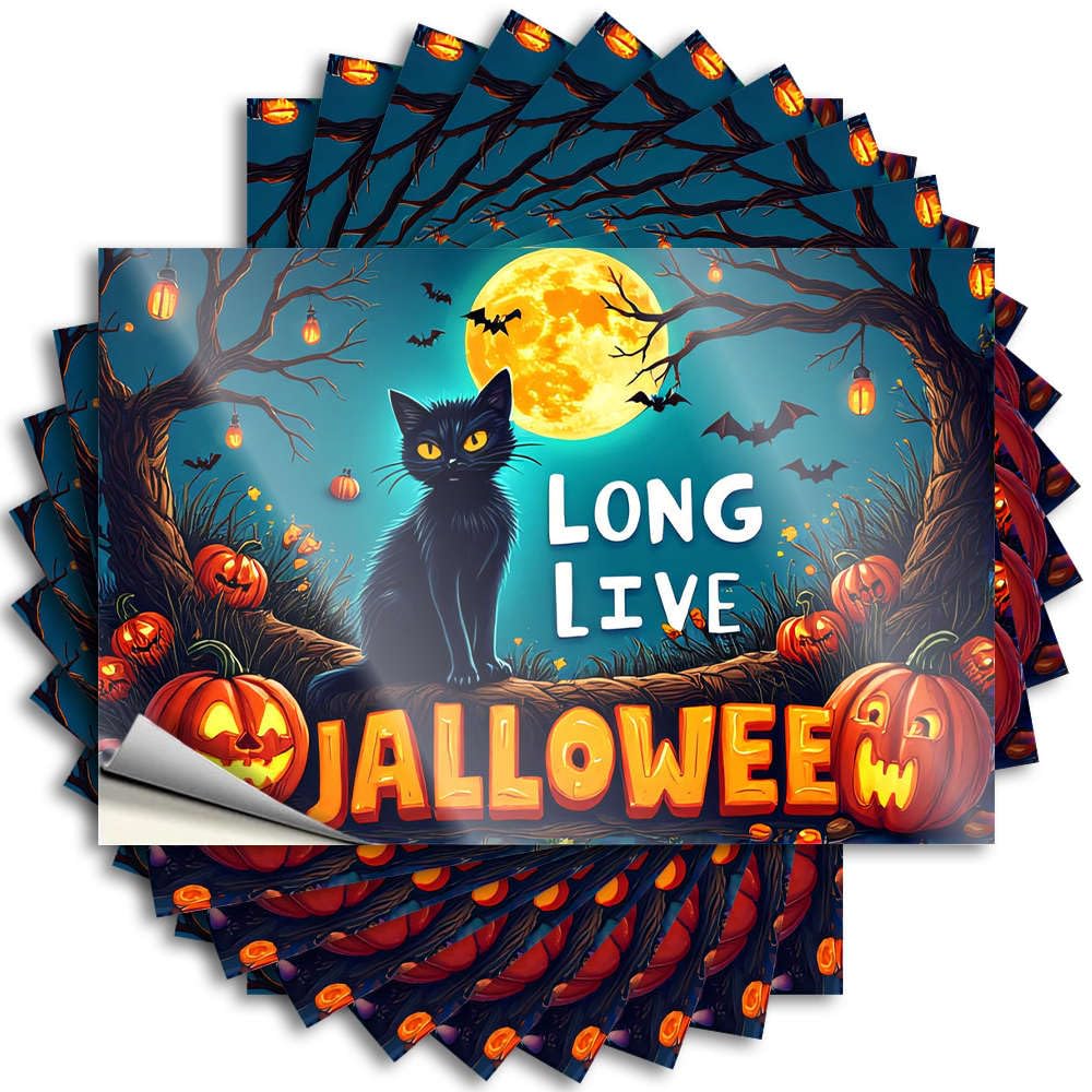 Long Live Halloween! Cottage Smiley Face - Sticker Tumbler Waterproof Decal(8X12CM)
