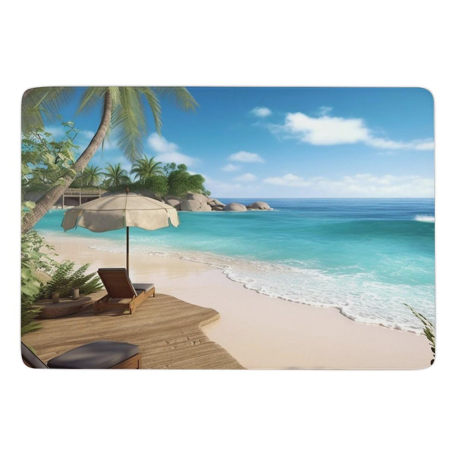 Tapis chambre et cuisine style plage doux pour une ambiance vacances