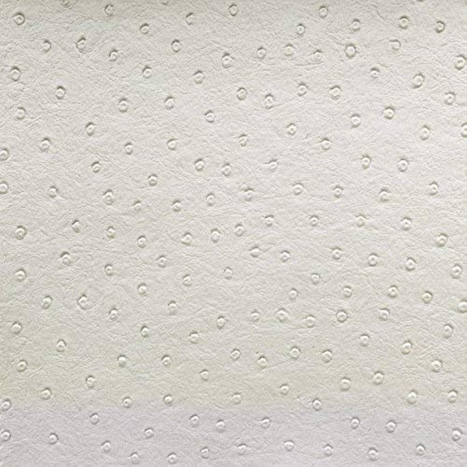 Faux Leather Ostrich Vinyl 56 Inch Fabric by The Yard (F.E.®) (Off White)