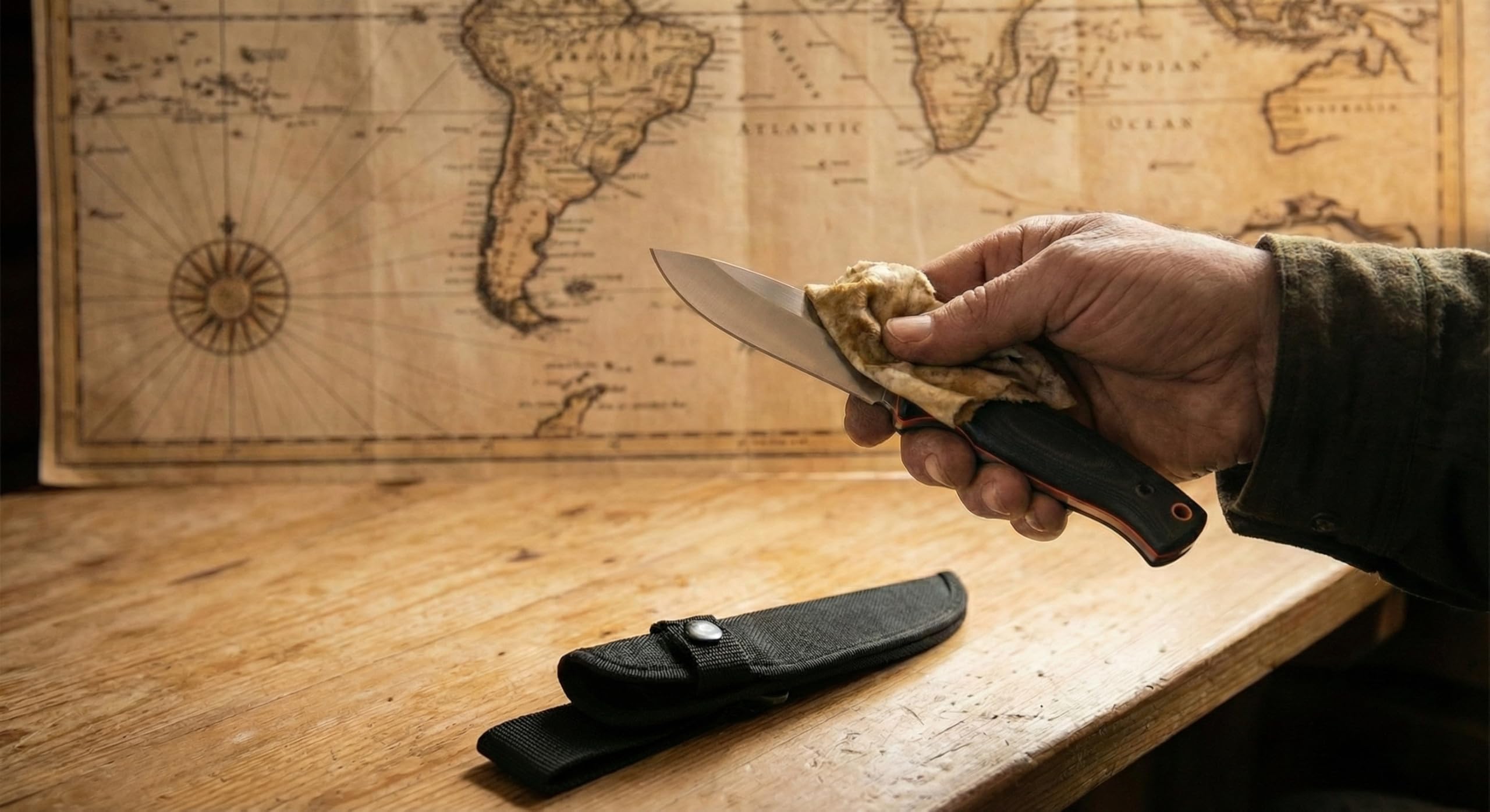 iFIELD EL29115 Multifunzionale escursioni, caccia e sopravvivenza coltello per l'esterno, manico nero Micarta con acciaio inox MOVA-58, fatto in Albacete (Spagna)