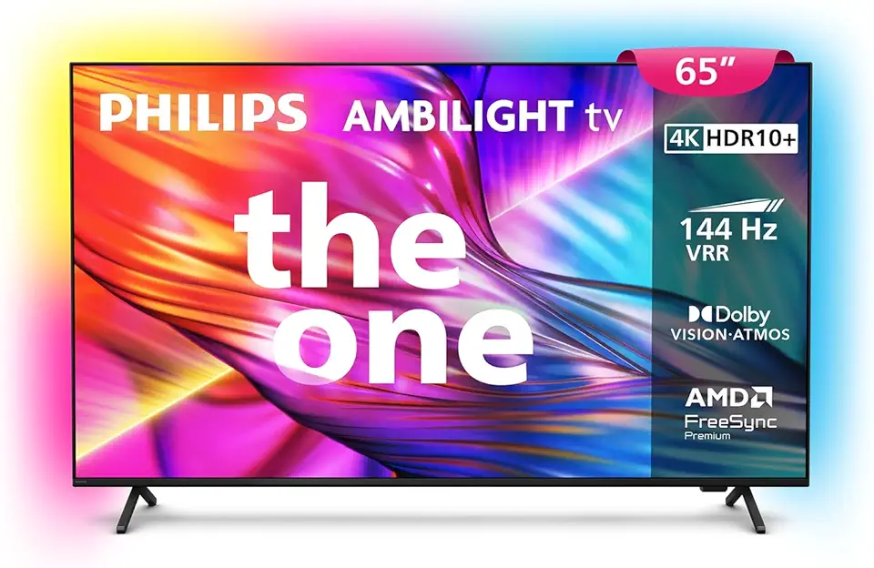 PHILIPS, Smart TV, Ambilight THE ONE 65" 4K 144 Hz, 65PUG8929/78, P5, DTS Play-Fi, Freesync, Dolby Vision e Atmos, 40 WRMS