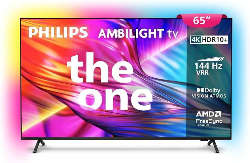 PHILIPS, Smart TV, Ambilight THE ONE 65" 4K 144 Hz, 65PUG8929/78, P5, DTS Play-Fi, Freesync, Dolby Vision e Atmos, 40 WRMS