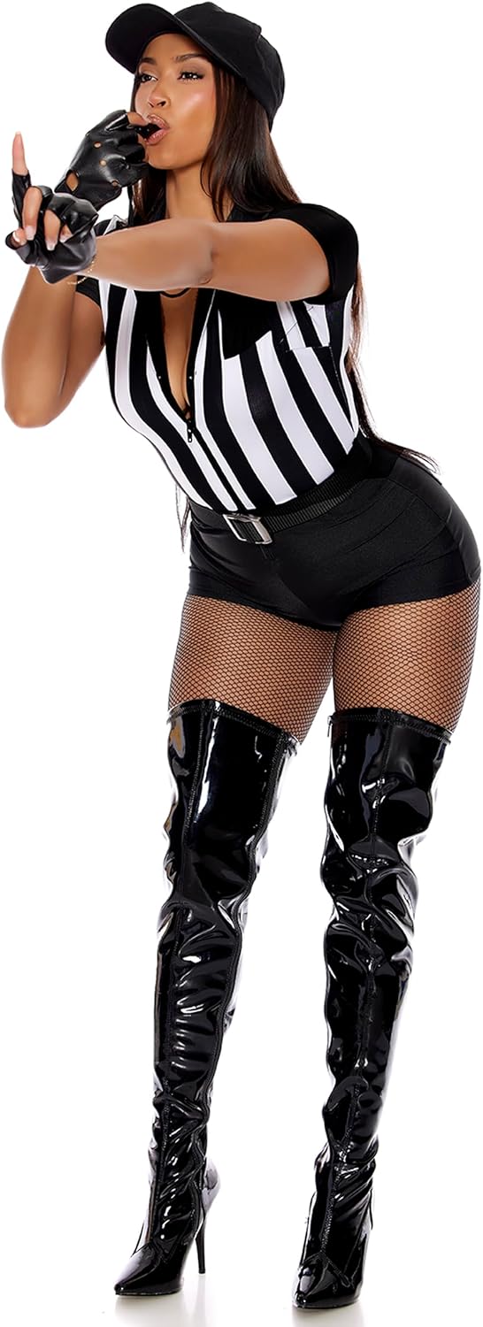 Forplay Women's Call The Shots Referee Costume, Black, XS/S - Image 5