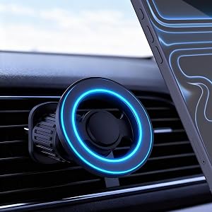 Fits Magsafe Car Mount,Phone Holder Car, Air Vent Cell Phone Stand Car Mount, Accessories for iPhone 17 Pro Max Air 16 15 14 13 12,Android and All Smartphones(Comes with Two Magnetic Rings)