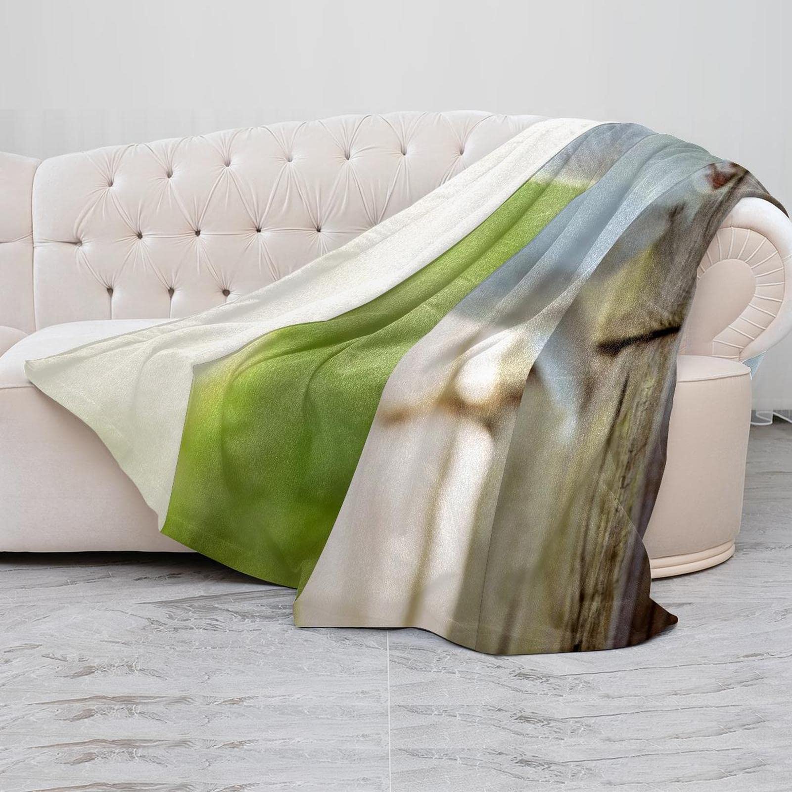Manta de forro polar, súper suave y lujosa, manta de ropa de cama para cachorro, perro, color blanco, adorable canino