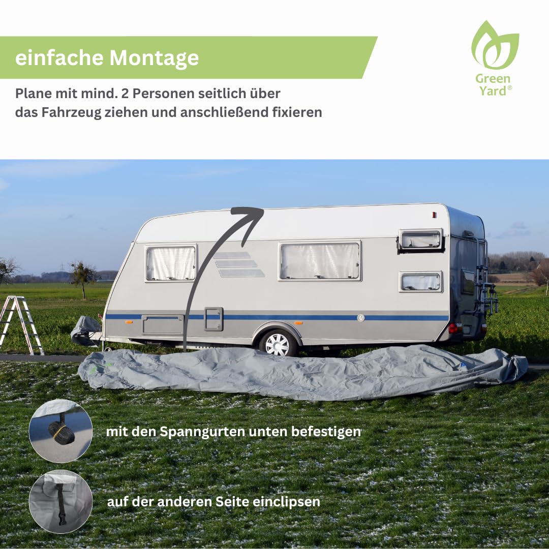 Telo Copri Camper MRWiZMS - Impermeabile, UV Resistente, Dimensioni 660x250x220 Cm - Foto 3