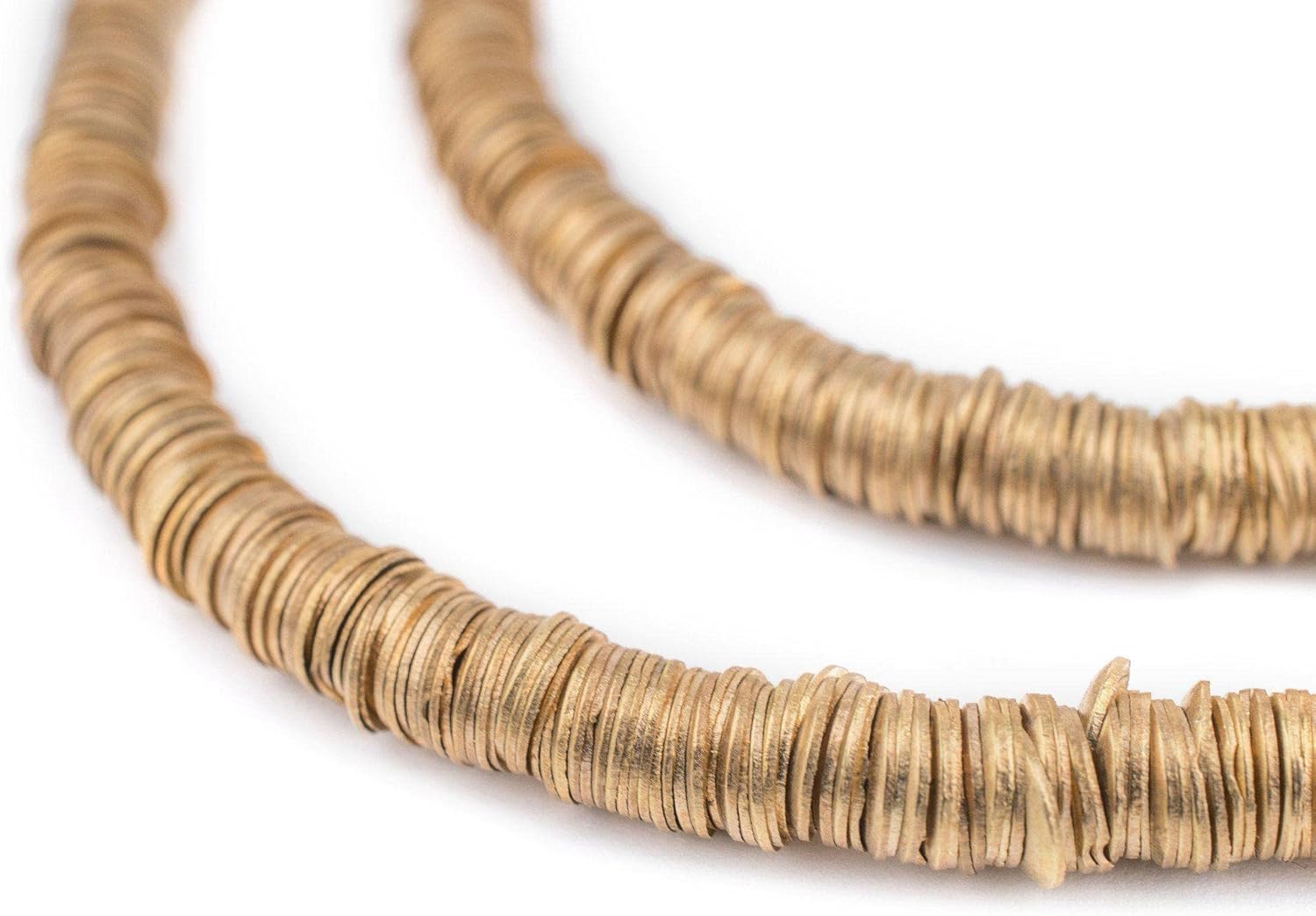 The Bead Chest Gold Interlocking Crisp Beads (8mm)