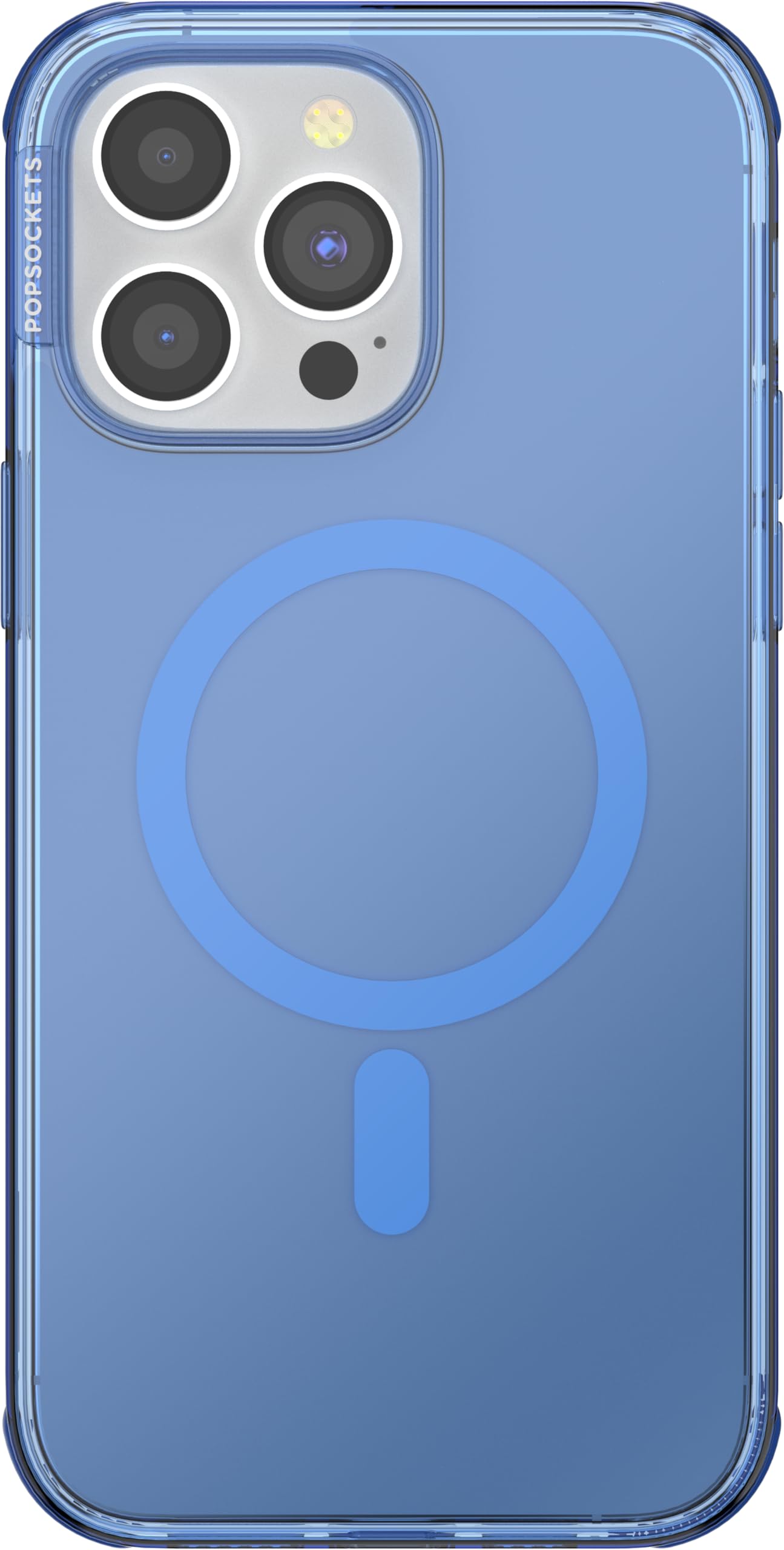 PopSockets iPhone 14 Pro Max Phone Case with MagSafe, Wireless Charging Compatible, Light Blue - Vermeer Blue