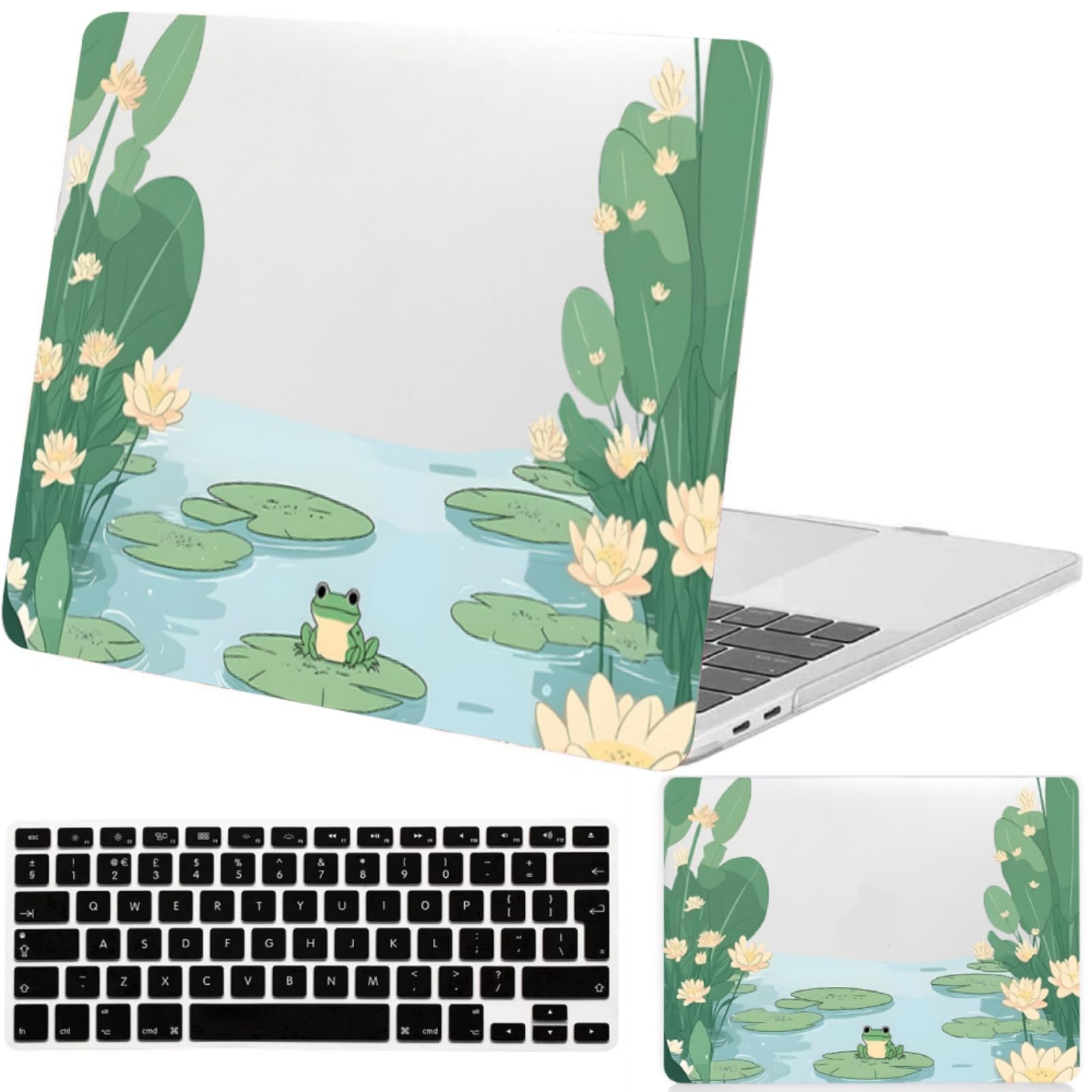 Funda MacBook Pro 13 Modelo A1502 A1425 con Protector Teclado Carcasa Ranas Estanque 8
