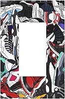 Vista 10 de William Morris Floral Boho Azul Medianoche Azul Bohemio Flor 1 Banda Dúplex Cubierta de Salida Decorativa Receptáculo Único Interruptor Eléctrico