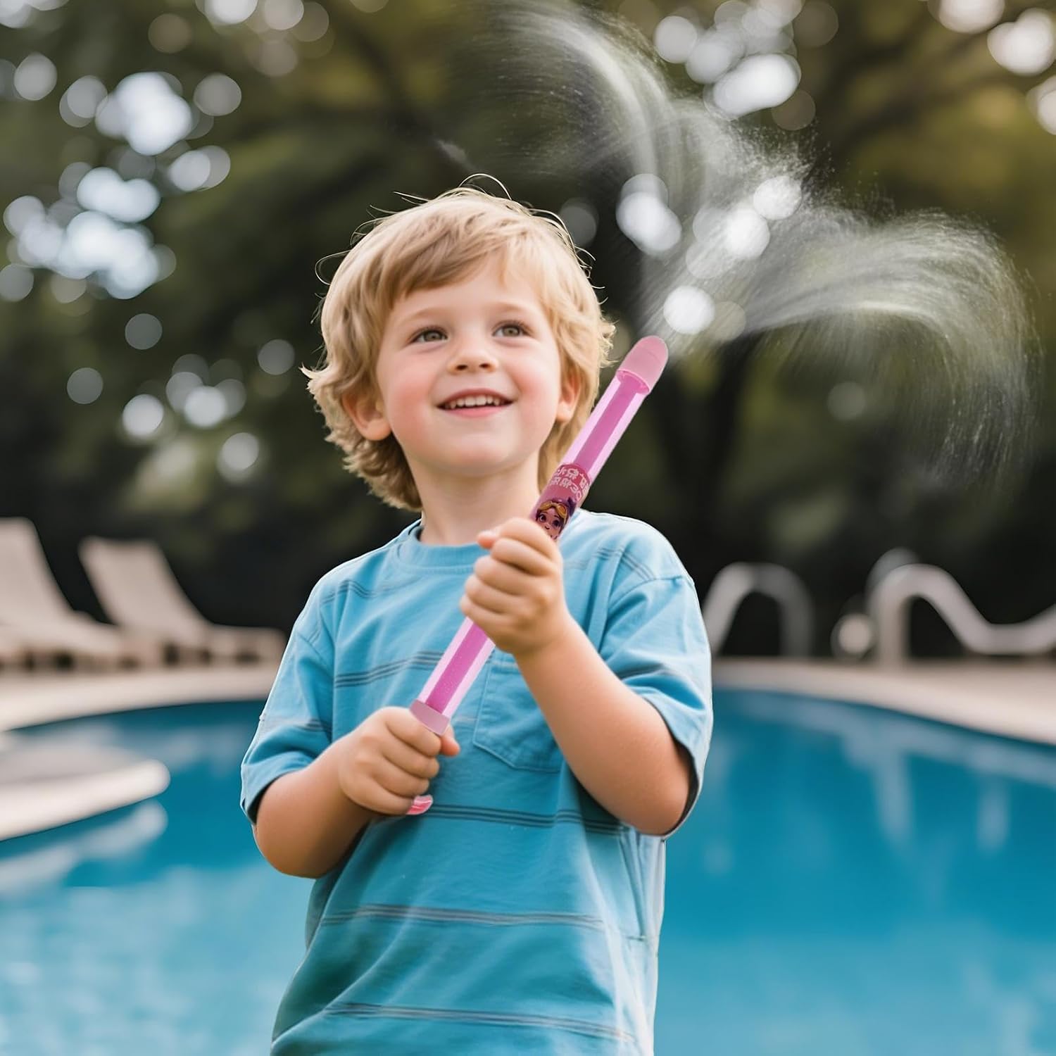 Water Sprinkler Toy | Sprayer for Pools, Soaker Rechargeable Long Range Removable for Adults Boys Birthday Summer Outdoor Activities Beach Camping