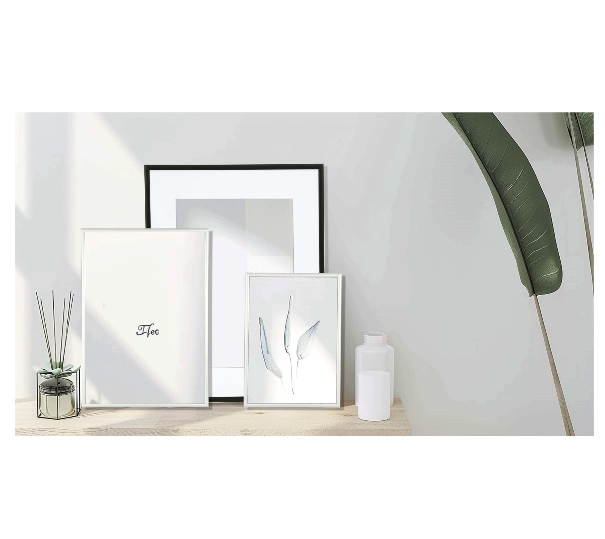 HIMEETIME® 2x Cadre Photo A3 30 x 42 cm en Aluminium Argenté, 29,7 x 42 cm Cadres de Posters Convient pour La Décoration Murale ou L'affichage de Galerie
