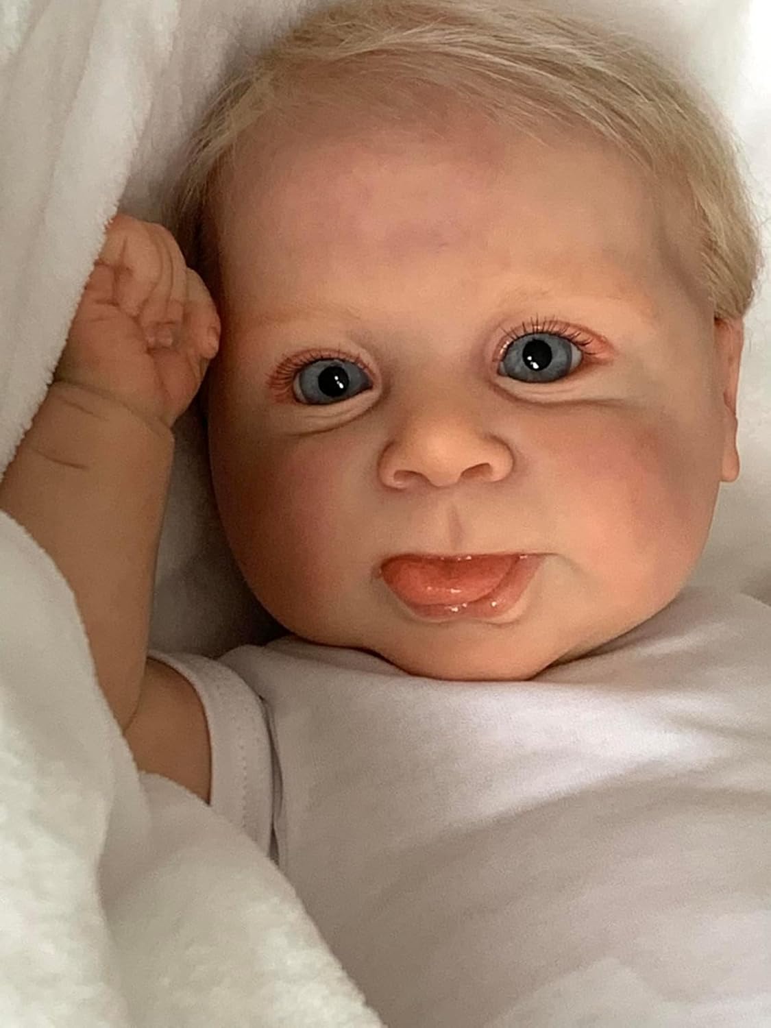 KAWAYII 18 Inch Lifelike Reborn Baby Dolls Boy Soft Body Realistic Newborn Real Life Baby Dolls Best Birthday Present for Kids Age 3+