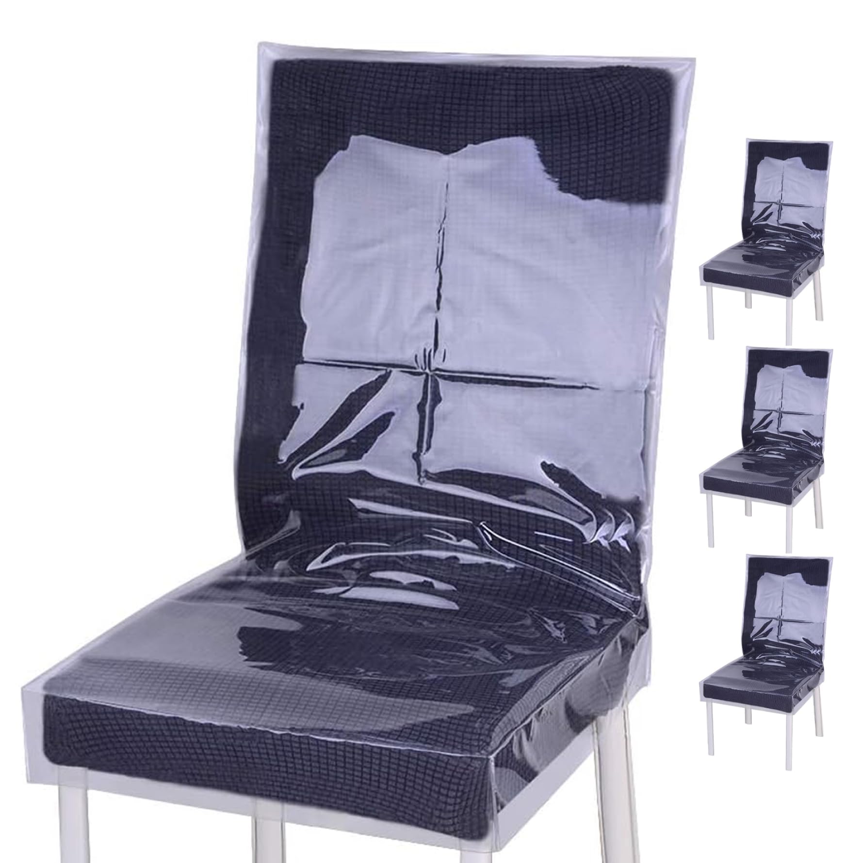 Couvertures de chaise transparentes pour protéger le mobilier des taches de nourriture