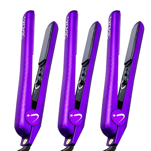 Miniatura 10 de iKonic Plancha de cerámica plana profesional sin daños plancha de pelo infrarroja control de temperatura alisador de cabello y rizador 2 en 1 cable