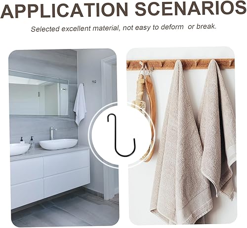 Miniatura 9 de Zerodeko Ganchos de pared en forma de S para abrigos, colgador de plantas de alta resistencia, colgador de carillón de viento, ganchos de metal