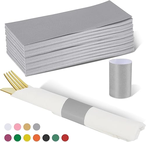 Vista 81 de Germiwipe Servilleteros del Día de San Patricio, servilleteros de papel autoadhesivos, bandas de cubiertos (verde Huntre-500 piezas)