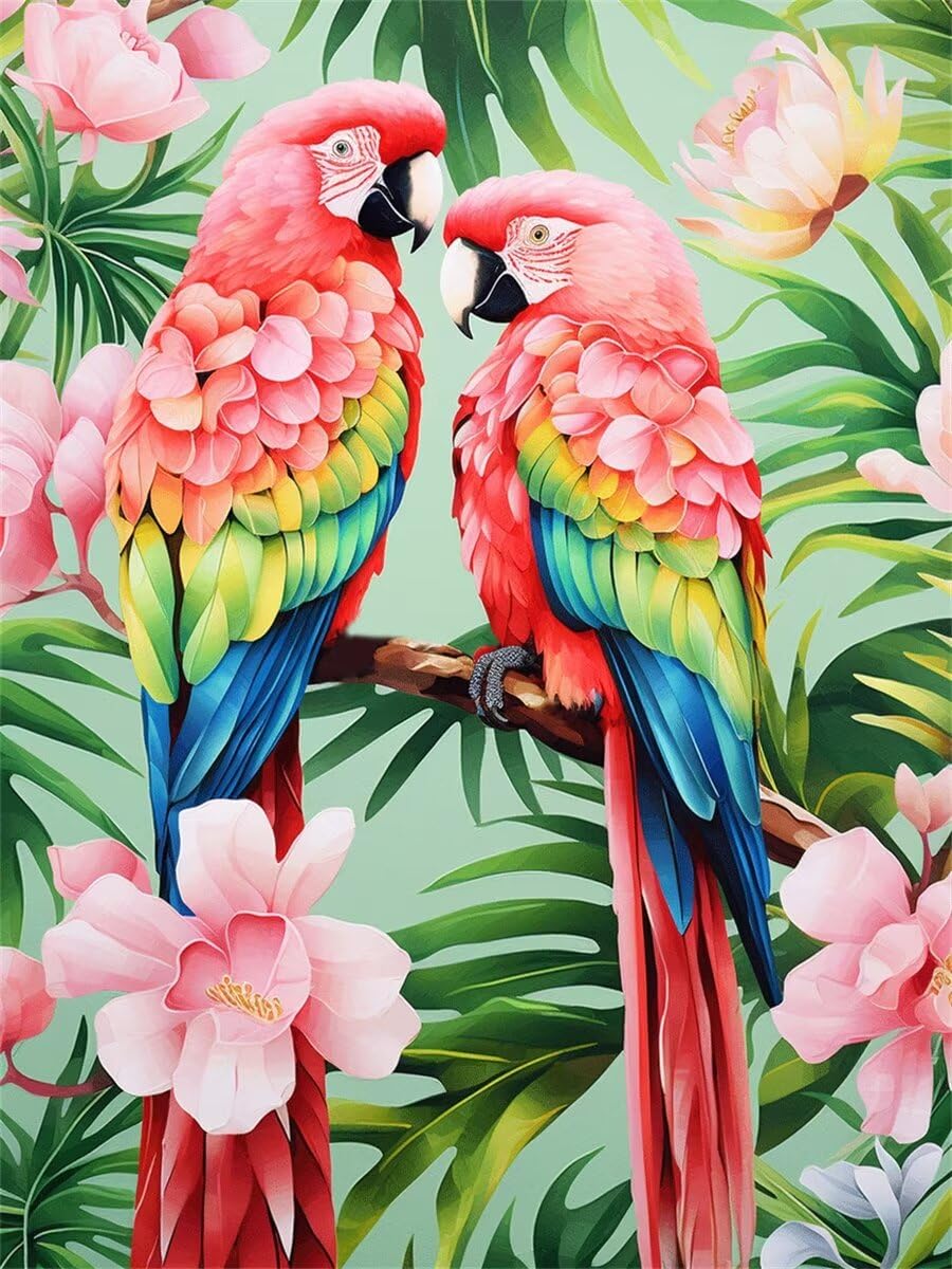 Diamand painting strass oiseau 40x60 pour évacuer le stress des adultes