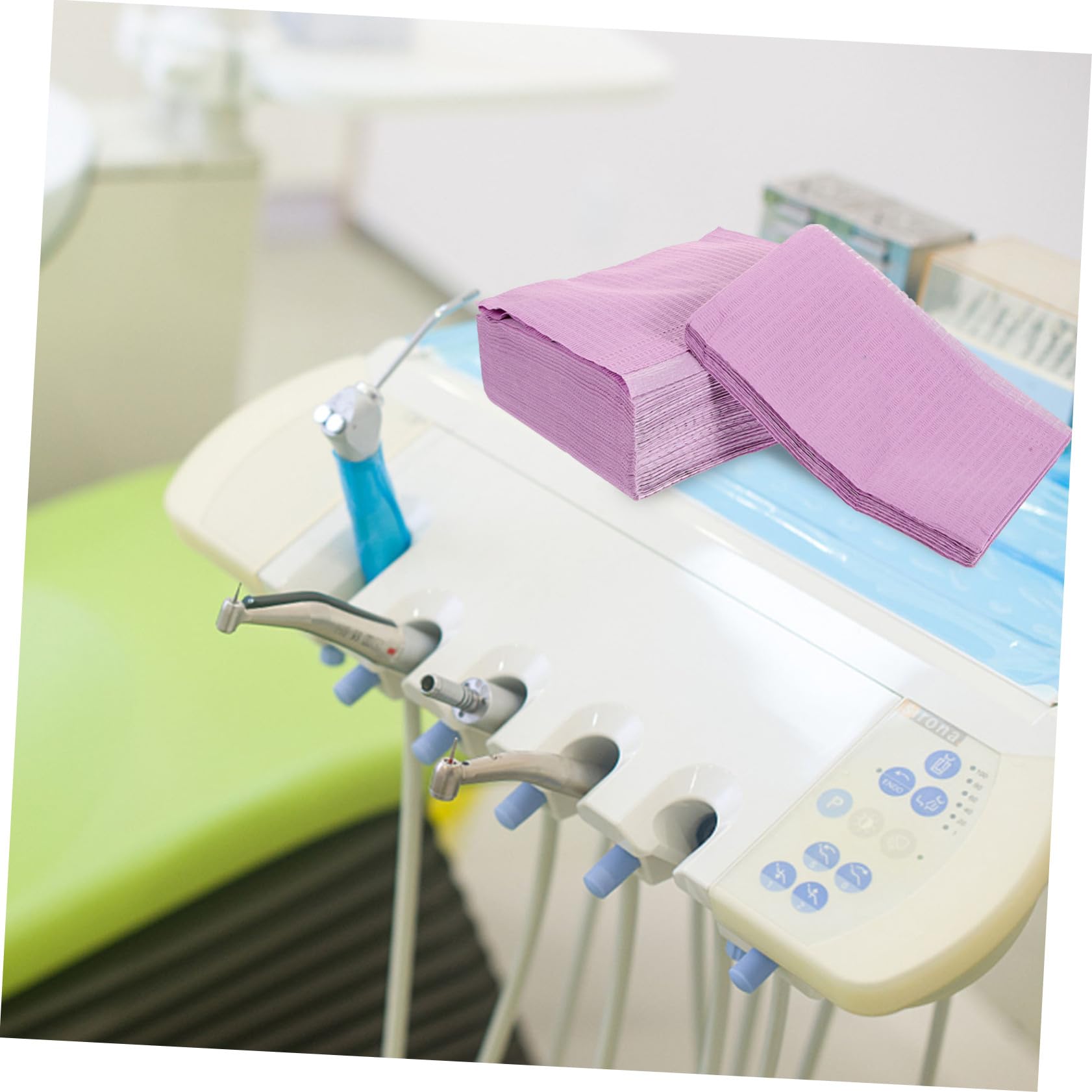 MAGICLULU 125blätter Einweg-zahnarztlätzchen Aus Vliesstoff Lila Farbe Für Zahnarztpraxis Und Klinikgebrauch Praktisch Und Komfortabel