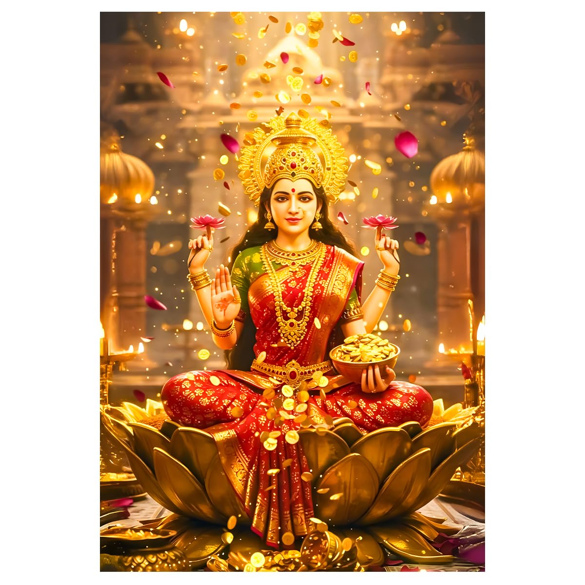 Lakshmi Devi Wall Art Sticker– Spiritual Home Decor-image-43