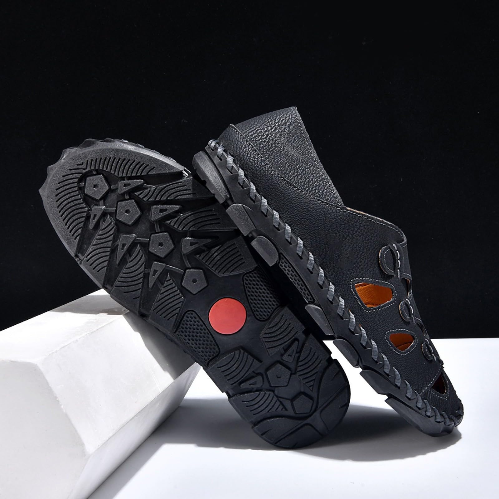 Sandalias Verano Hombre-Sandalias de verano con punta abierta, transpirables, informales, para caminar, ligeras, para la playa, cómodas para viajar.