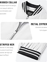 Vista 6 de TACVASEN Chaqueta ligera para hombre, casual, primavera, otoño, cortavientos, bombardero, con cremallera, con bolsillo