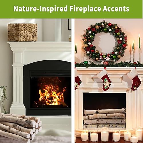 Miniatura 4 de Troncos de abedul natural para decoración de chimeneas y manualidades, paquete de 12 ramas rústicas de abedul para manualidades, otoño, Halloween,