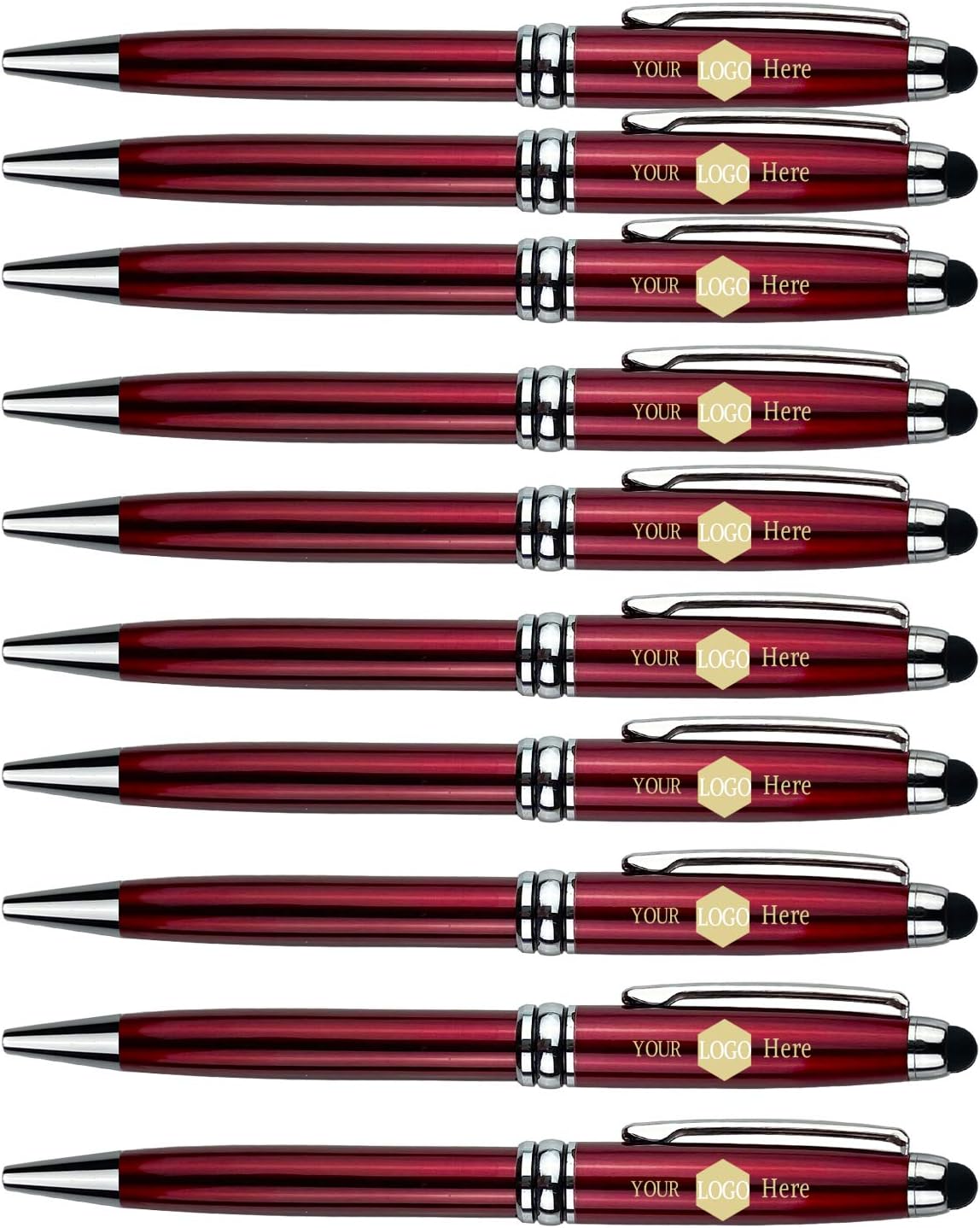 Ancolo Custom Business Pens -Custom Advertising Massage - Priting Team Name, Phone Number, Slogan Perfect for Bank, Office, Hotel Lobbies - 100 Pens/Box