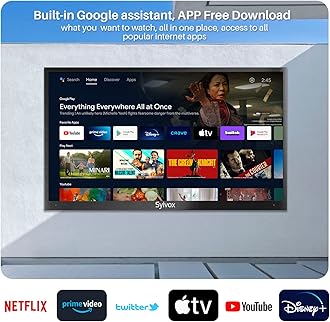 SYLVOX Outdoor TV, 4K UHD 65 Inch Smart TV, IP55 Waterproof 2000 nits Brightness for Full Sun, Outdoor Television for Outside Pool Garden, Android OS with Voice Assistant & Screen Cast (Pool Pro)