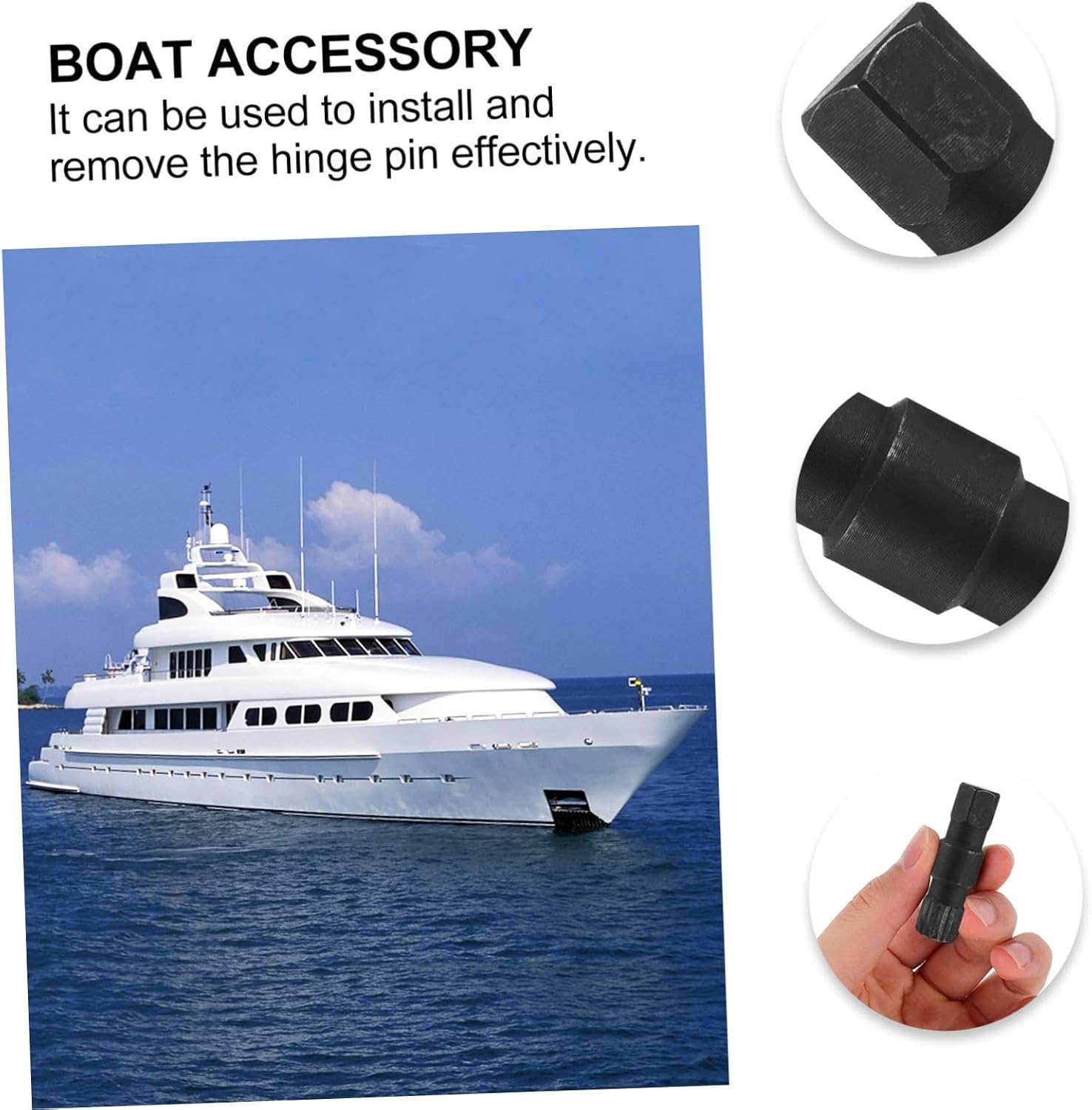 BESPORTBLE Joint Pin Removal Tool Durable Mount Tool for Boat Accessory Replaces Easy to Use Hinge Installer for Drive Units