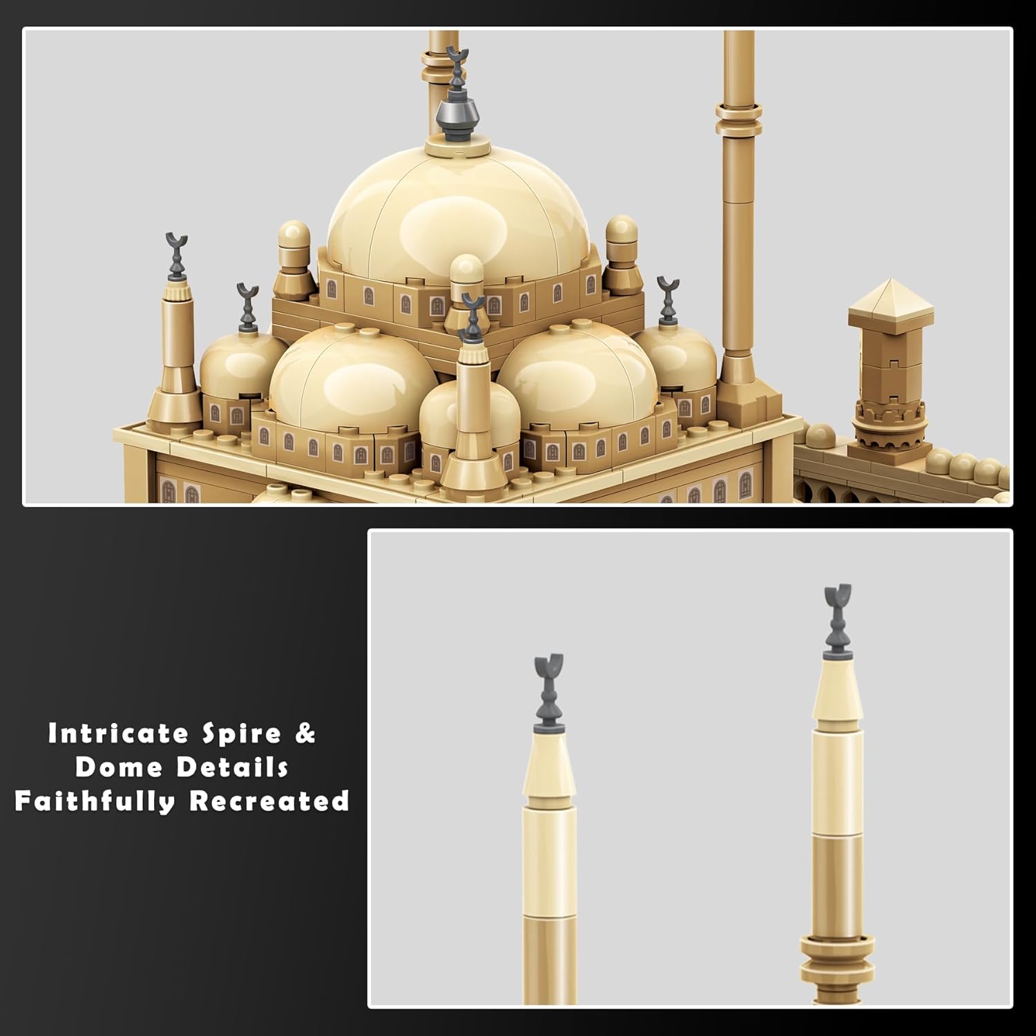 Mosque of Mohammed Ali Cairo Building Set, Alabaster Mosque Architecture Model 620 Pcs, Islamic Gift for Ramadan & Eid, Egypt Landmark Collectible for Adults, Home Office Decor