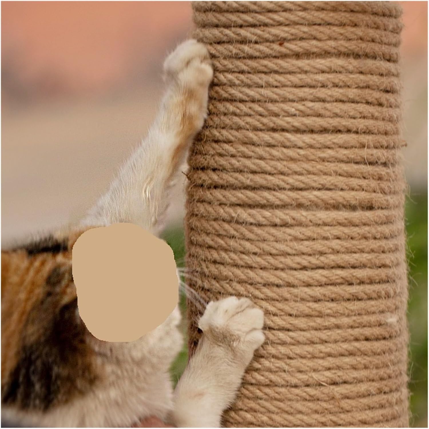 Genérico Twisted Jute Rope DIY Cat Scratcher Replacement Tree Climbing Frame Binding Durable Scratching Toy Pet Supplies(6mm,20m)