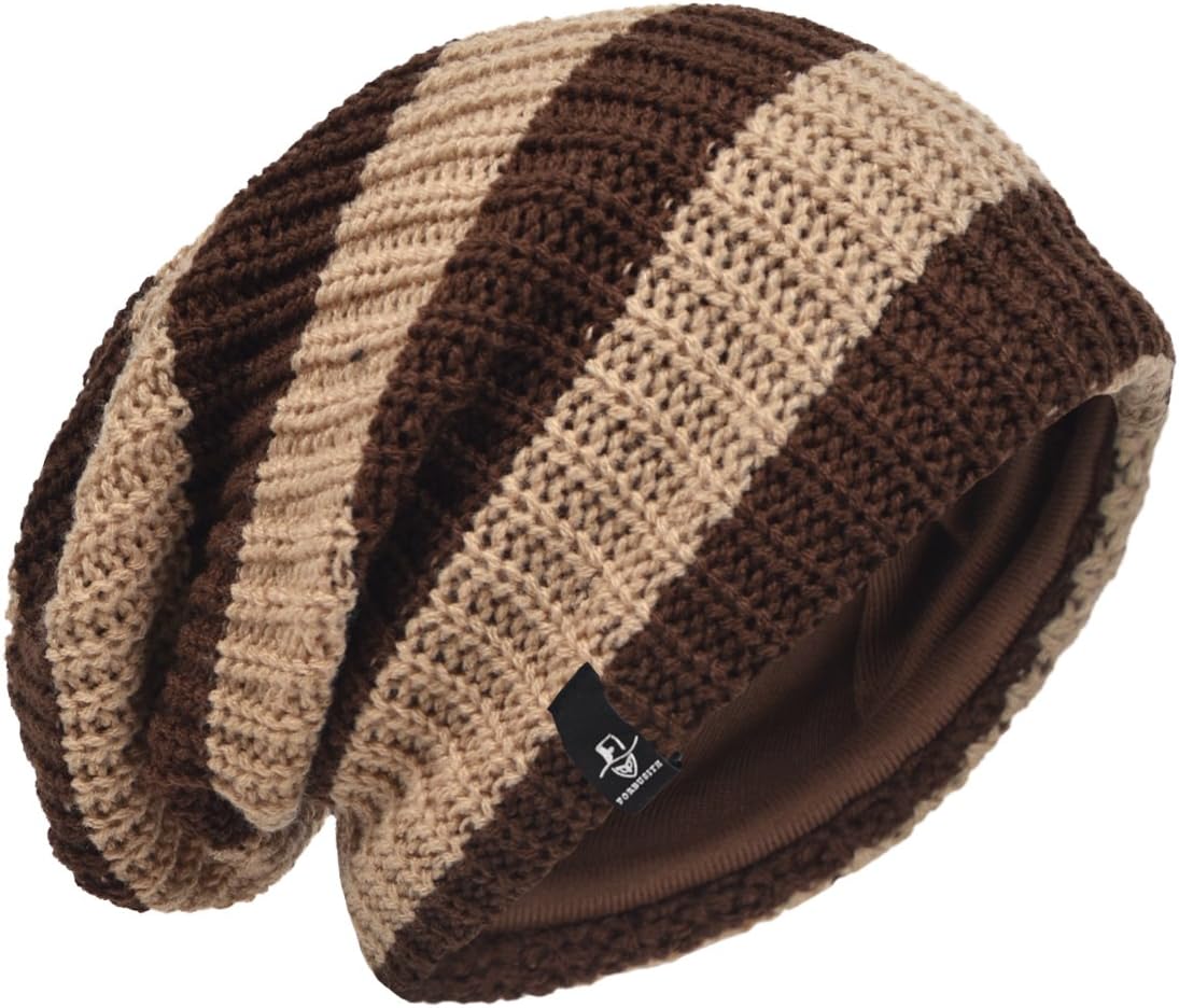 VECRYMen's Slouchy Beanie Knit Crochet Rasta Cap for Summer Winter