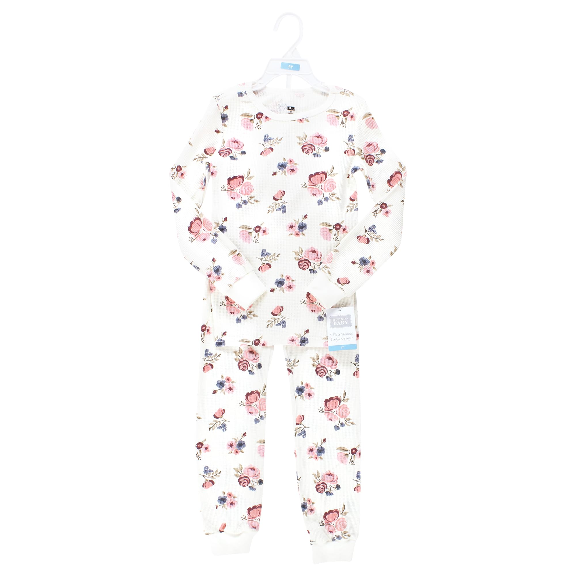 Hudson Baby Unisex Zestaw bielizny termicznej dla niemowląt, miękki różowy