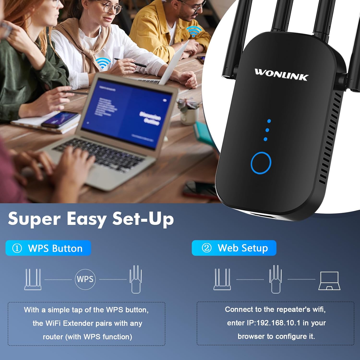 Diagram showing WPS and Web Setup methods