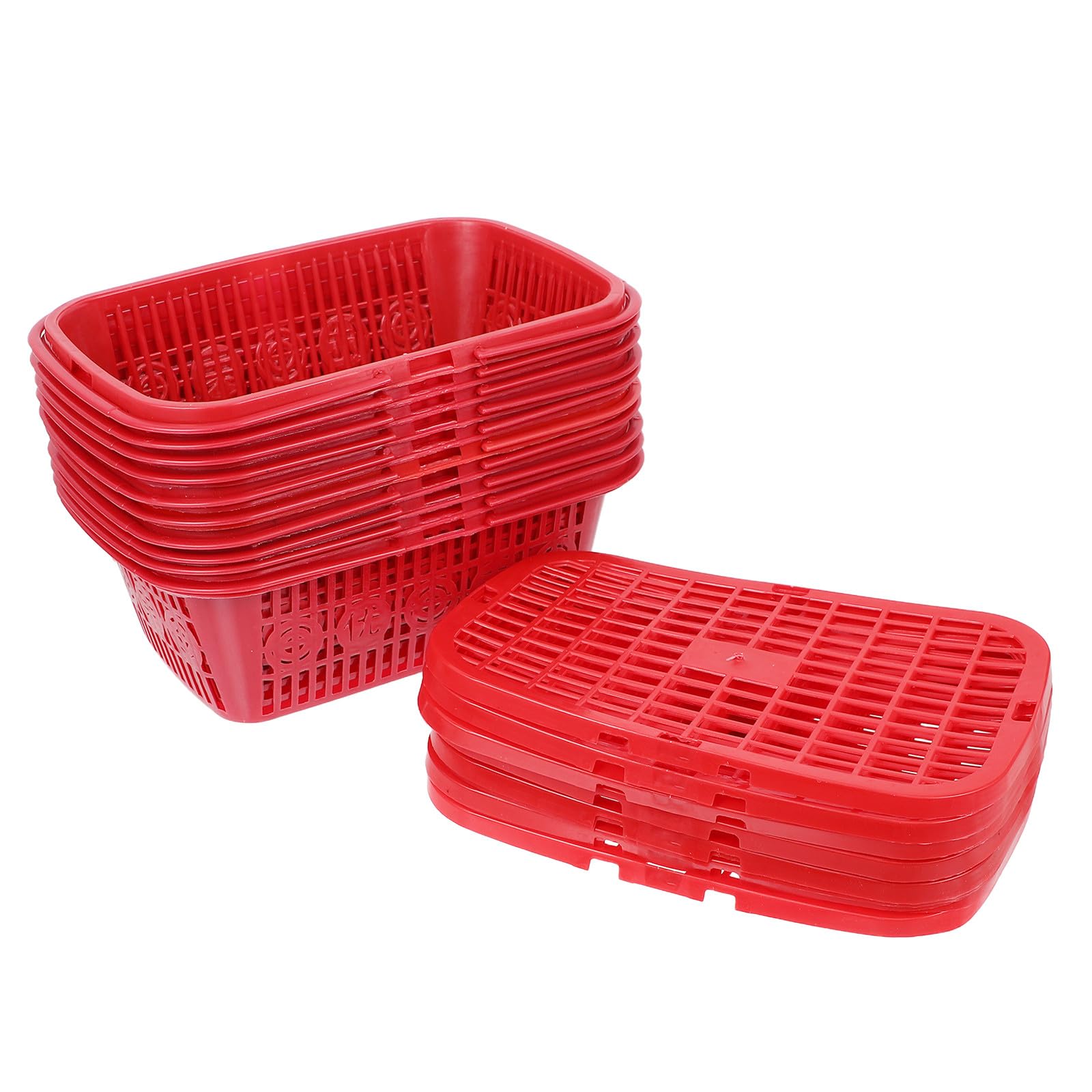 Cestas de plástico portátiles Healeved cuadradas para fresas
