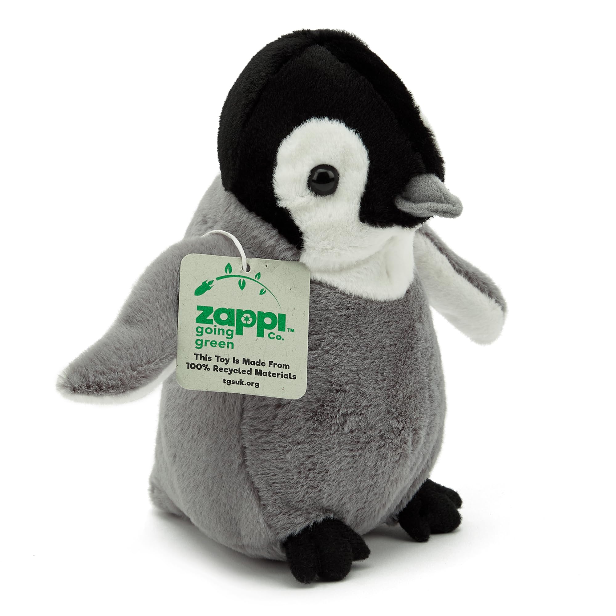 Zappi Co Ultra Soft Penguin Chick Plush Toy (22cm Width) - 100% Recycled, Eco-Friendly, Newborn Gift, Realistic Lifelike