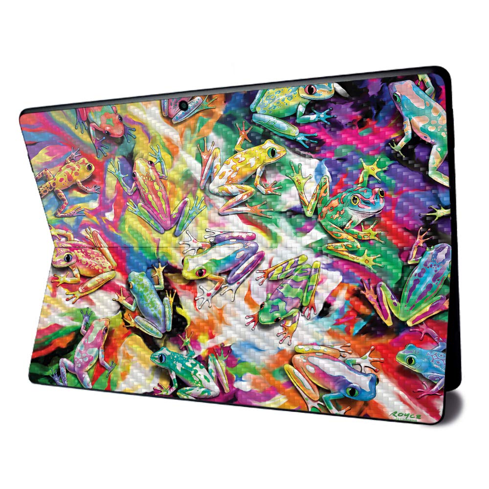 MightySkins Carbon Fiber Skin for Microsoft Surface Pro X - Wet Paint | Textured Carbon Fiber Finish | Easy to Apply, Remove, and Change Styles | Made in The USA