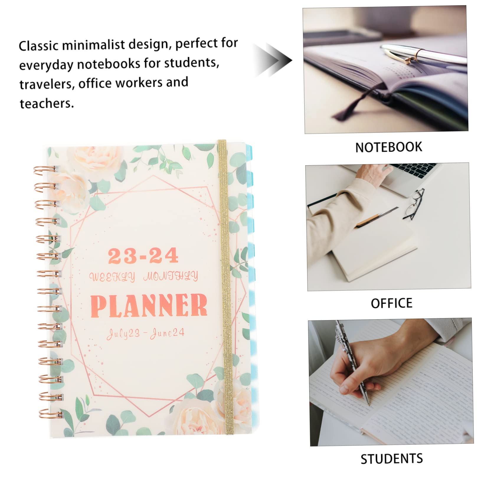 Tofficu 4pezzi Agenda Scolastica Portatile Planner Organizzatore Settimanale Con Copertina Elegante Per Studio e Lavoro Pianificazione Giornaliera e Mensile Ottimizza Tuo e Obiettivi