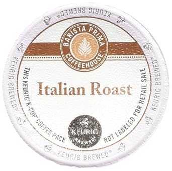 Barista Prima Coffeehouse, Italian Dark Roast K-Cup Portion Pack for Keurig Brewers, 24- Count