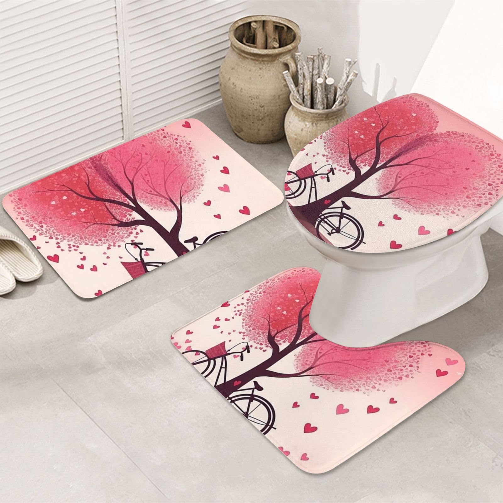 Tapis de bain antidérapants pour sol mouillé : lot de 3 tapis de bain doux super absorbants