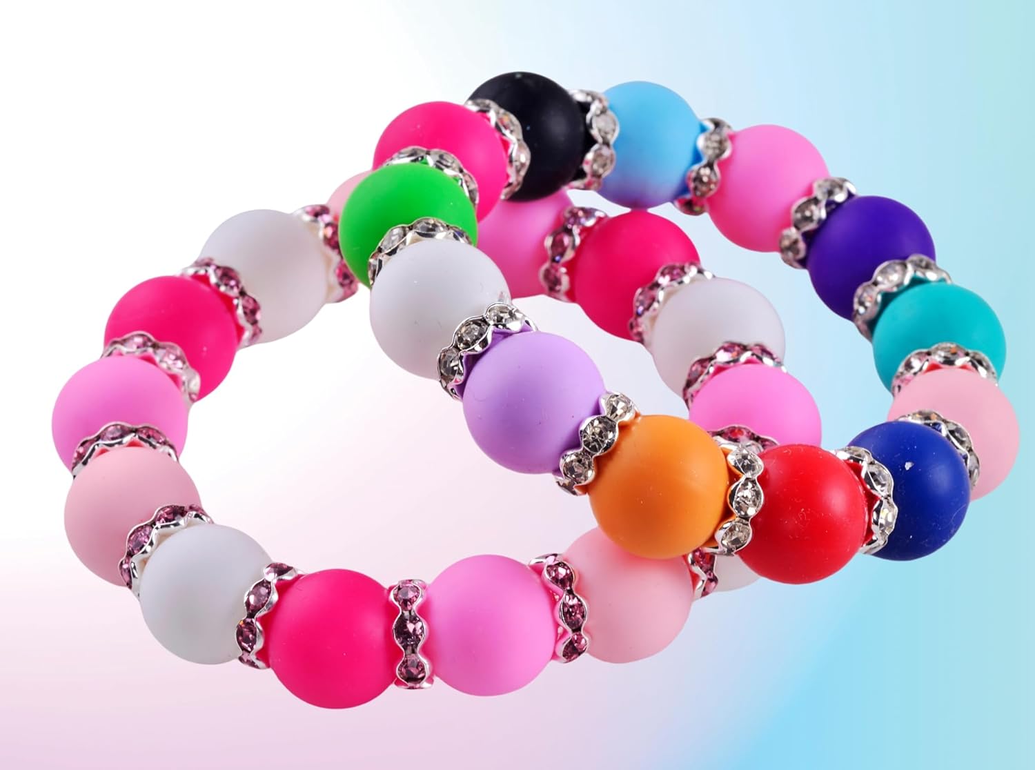 12mm Rhinestone Beads for Pen Making Bulk 100pcs Multicolor Wave Space Beads for Pens,Diamond Crystal Beads for Beadable Pens DIY Bracelet Jewelry Making Craft Supplies - Image 6