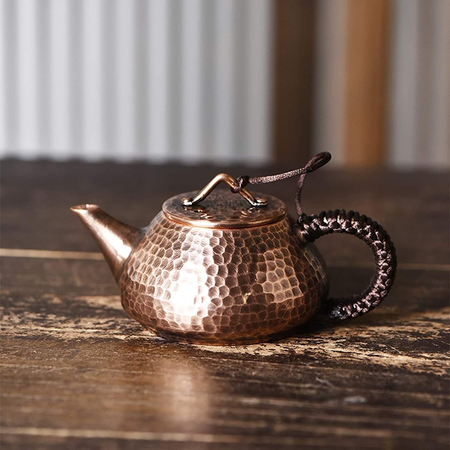 Theiere Teapot Théière en cuivre Pur Faite à la Main de 180 ML théière Chinoise Accessoires pour la Maison théière Cadeau Joyeux ThéIère avec Infuseur