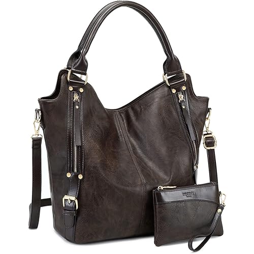 Women Tote Bag Handbags PU Leather Fashion Hobo Shoulder Bags with Adjustable Shoulder Strap