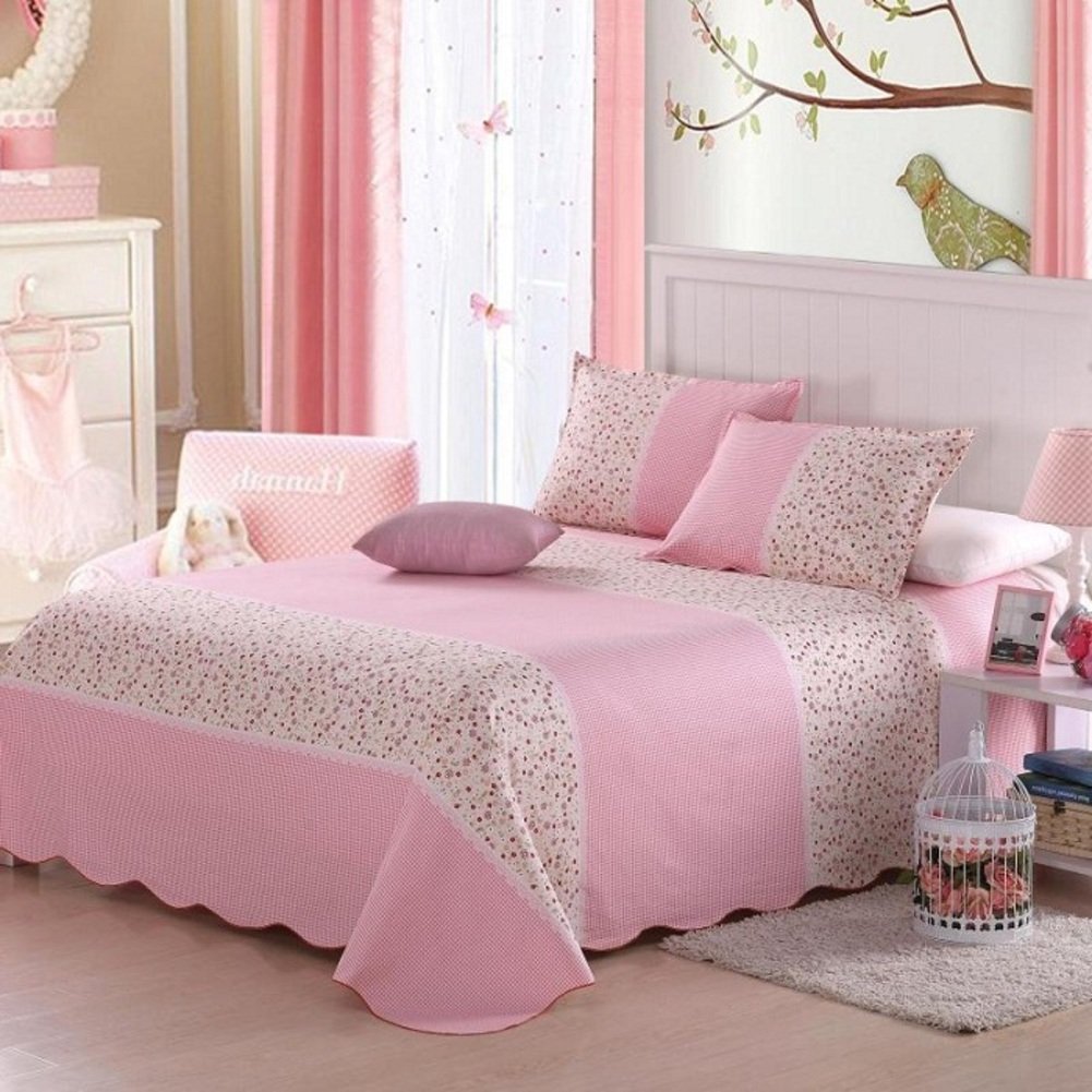 Drap Vichy en pur coton avec finitions dentelle pour un sommeil cocooning