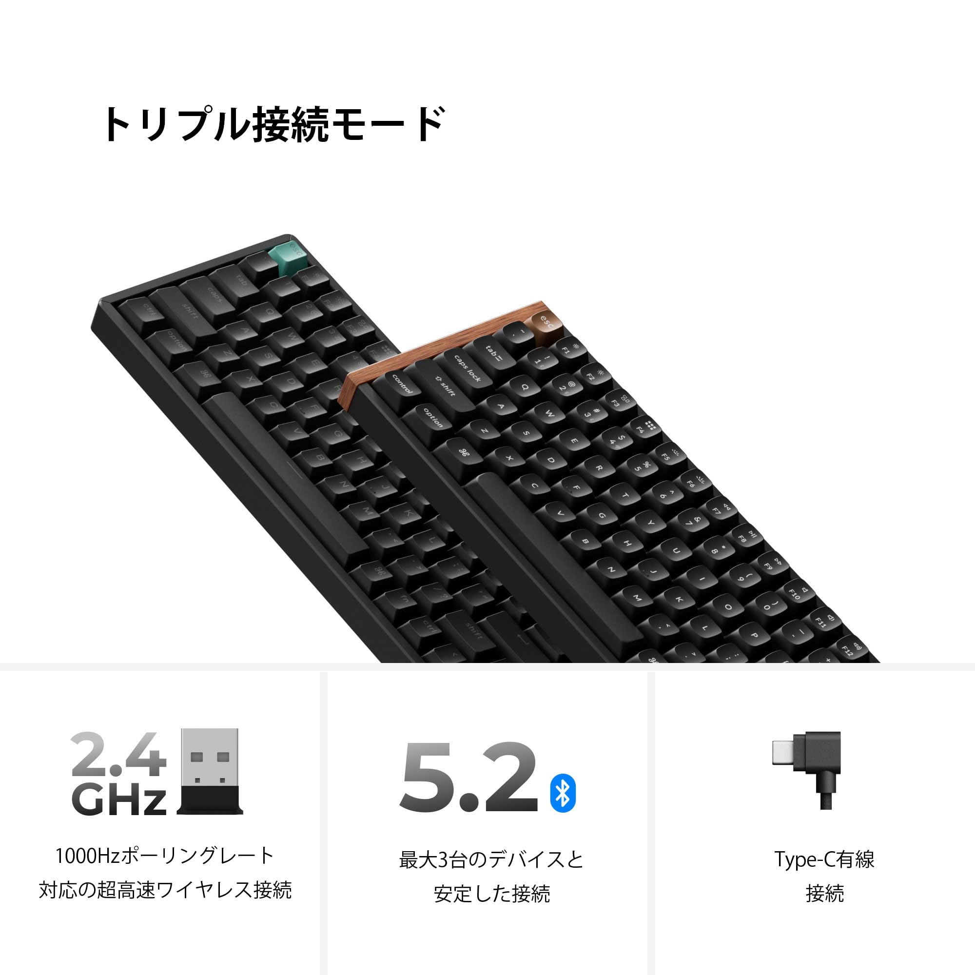 Keychron K2 HE Bezprzewodowa Klawiatura Magnetyczna, 2.4Ghz/Bluetooth/USB-C, RGB, Hot-swap, QMK/VIA, Gateron Magnetic Switch Nebula, Kompatybilna z Mac Windows Linux, Special Edition Czarna