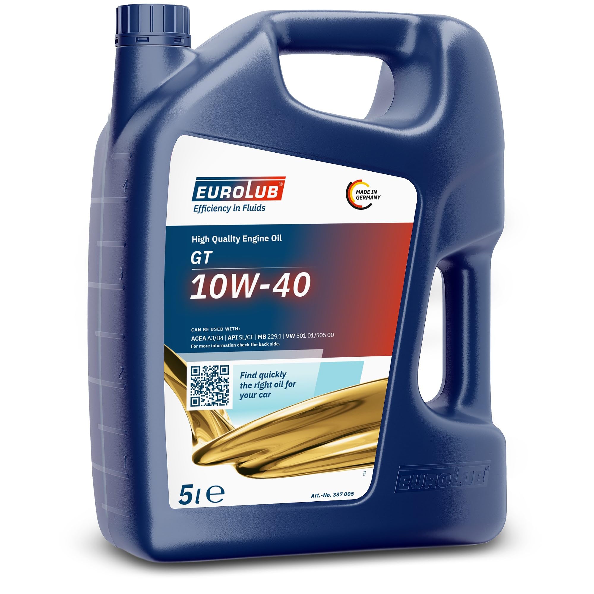 4 x 5 l = 20 litros eurolub GT SAE 10 W/40 del motor de aceite motores de aceite 32121425